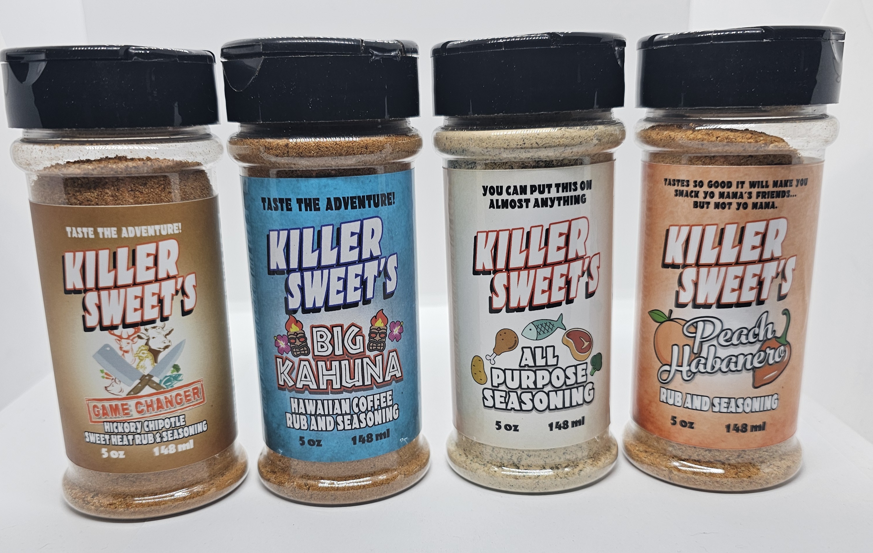 BUNDLE PACK.... CHOOSE ANY 4 RUBS AND SPICES 5OZ